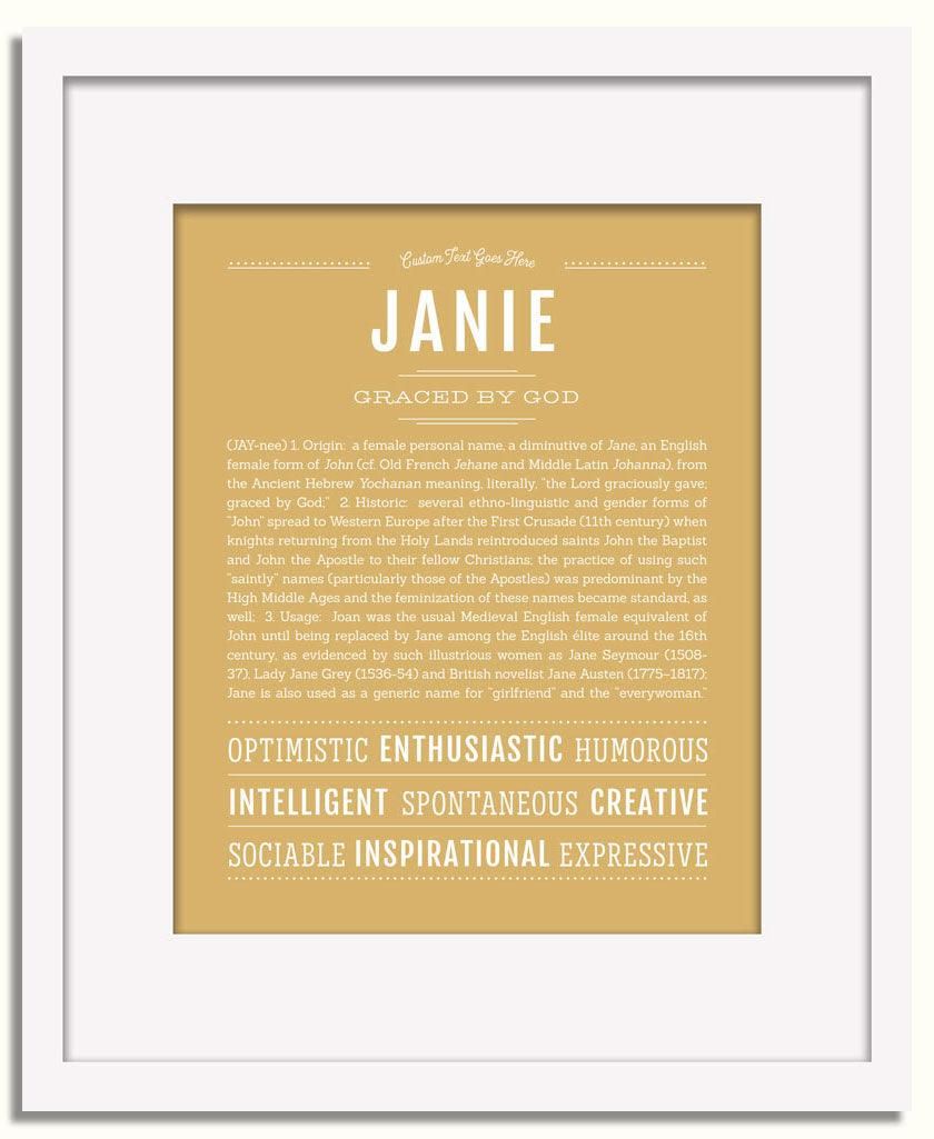 Frame Options | Matte Gold | White Frame, Matted