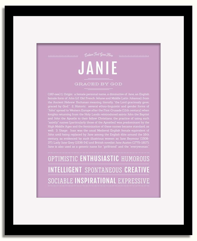 Frame Options | Lilac | Black Frame, Matted