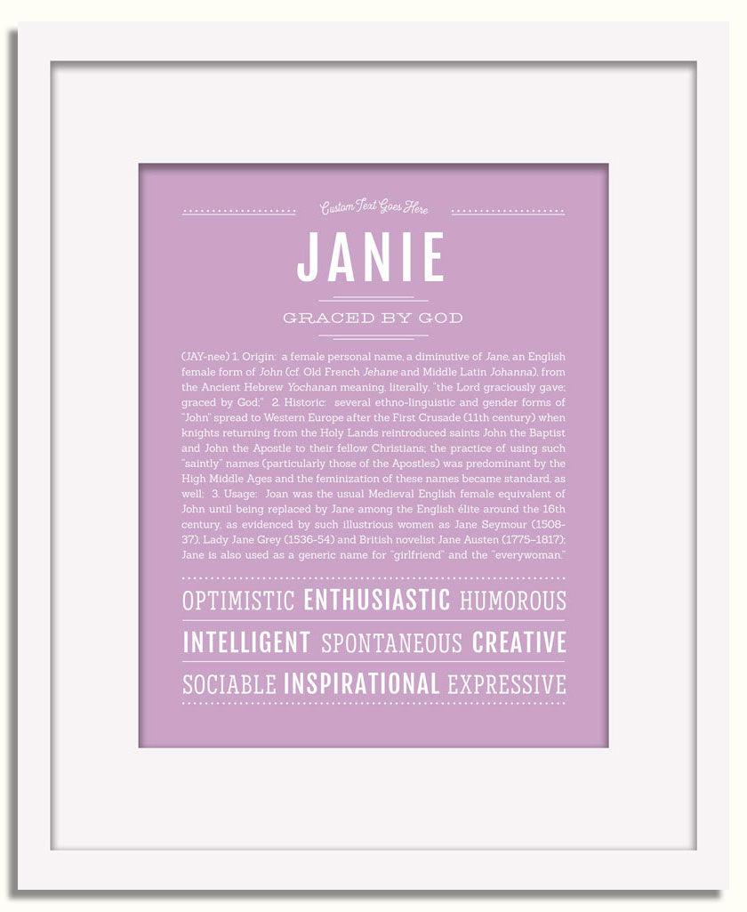 Frame Options | Lilac | White Frame, Matted