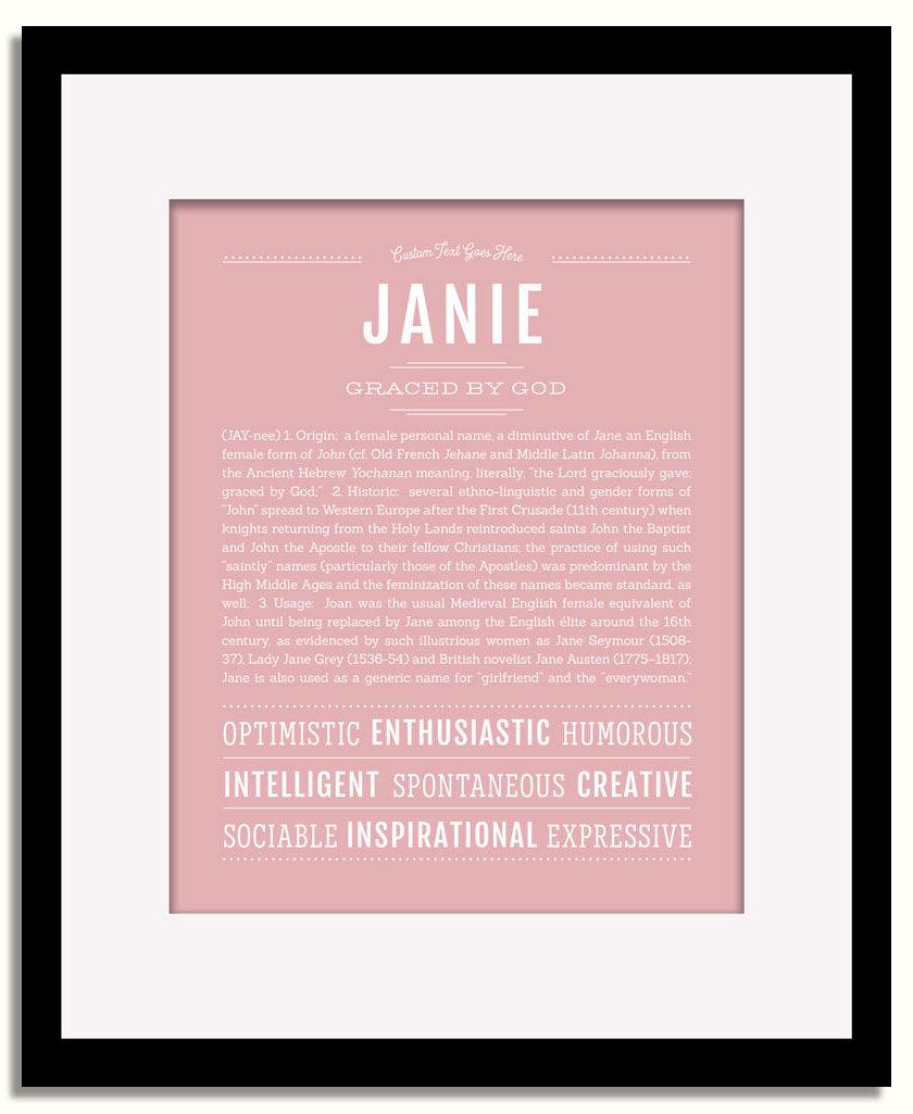 Frame Options | Dusty Rose | Black Frame, Matted