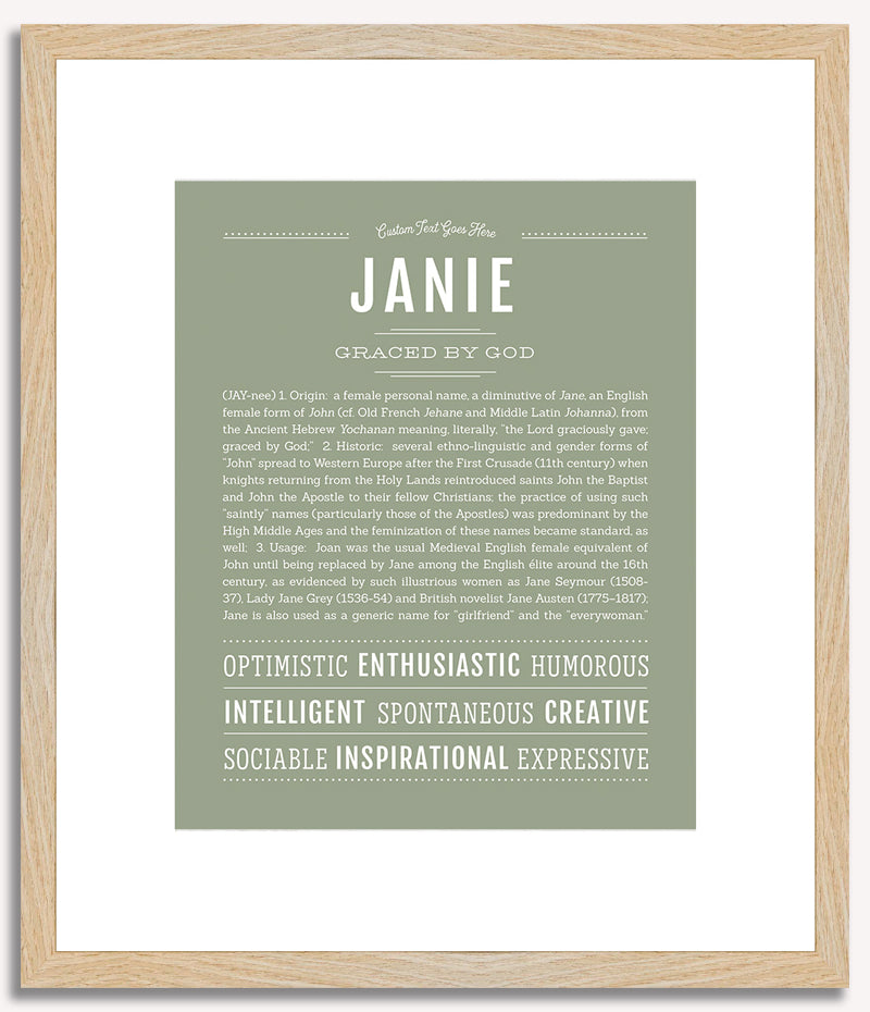 Janie | Name Art Print