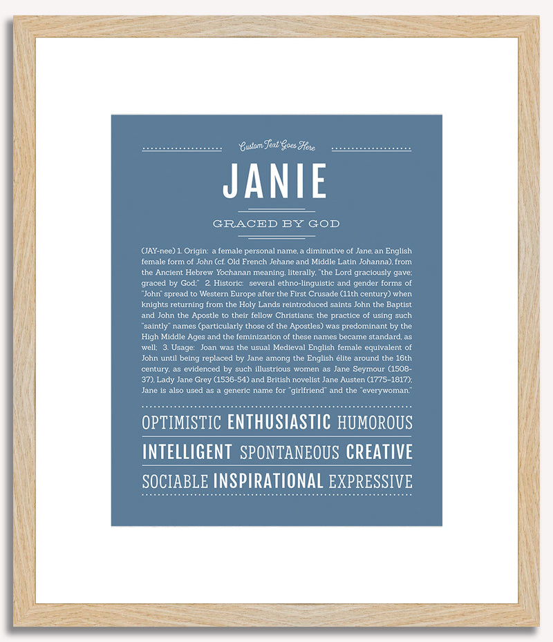 Janie | Name Art Print