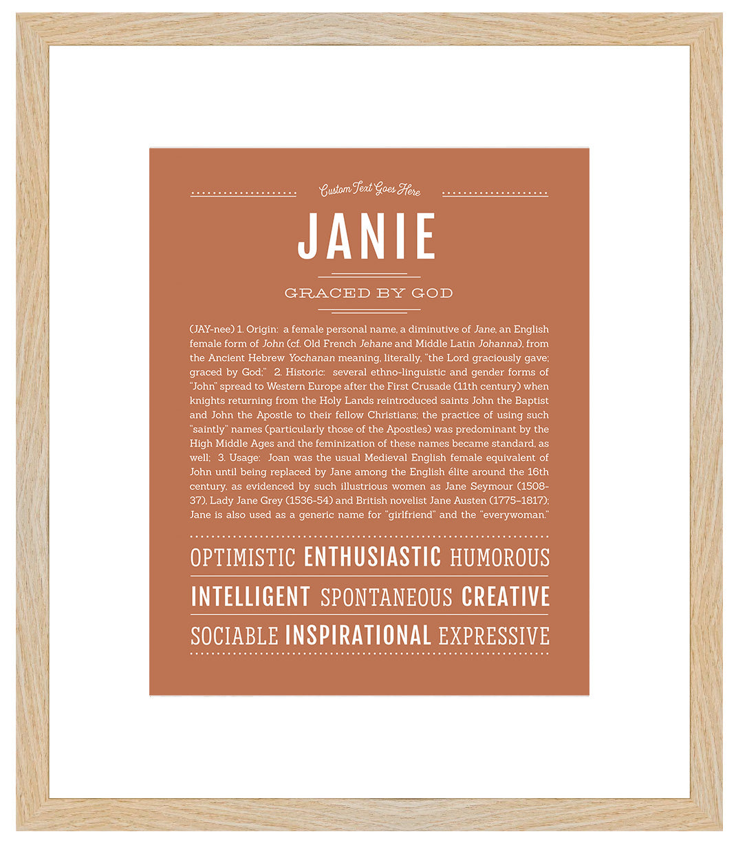 Janie | Name Art Print