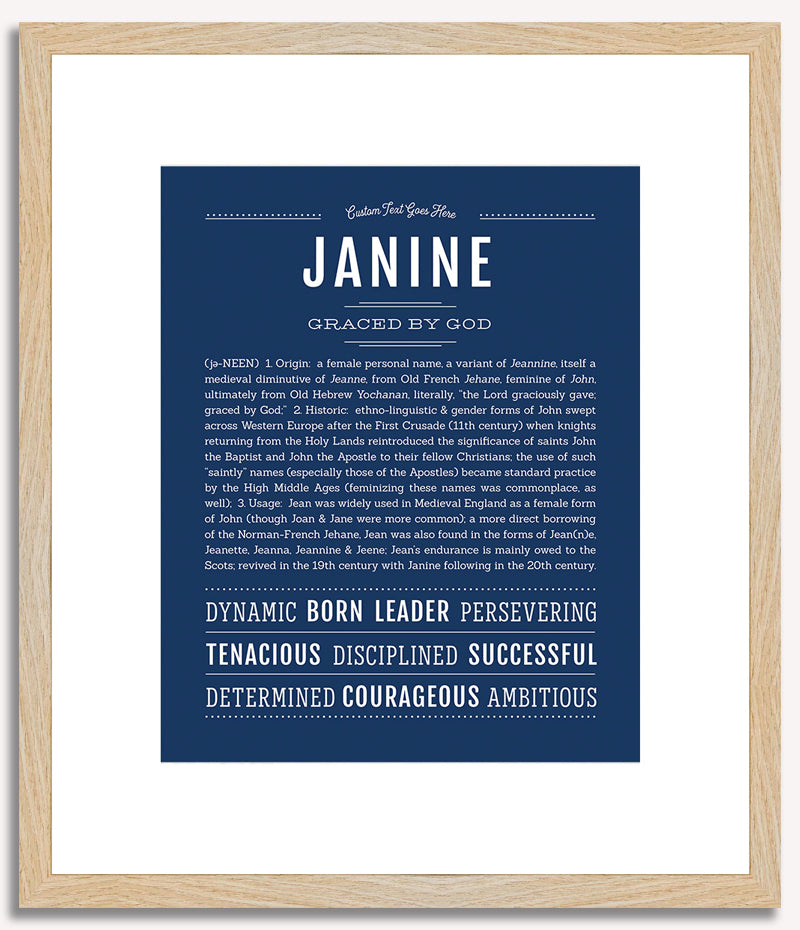 Janine | Name Art Print