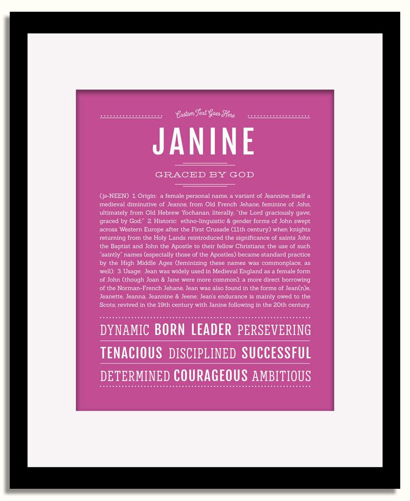 Frame Options | Dark Pink | Black Frame, Matted