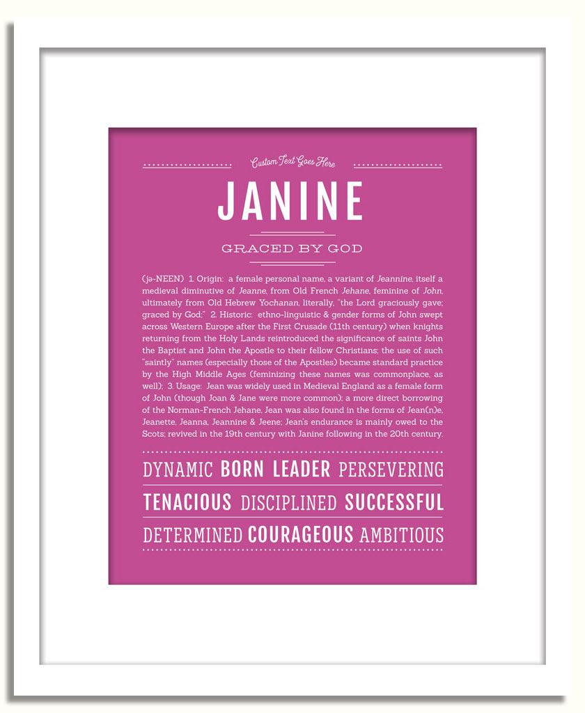 Frame Options | Dark Pink | White Frame, Matted