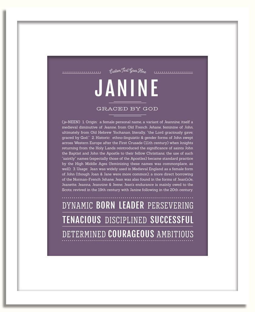 Frame Options | Deep Purple | White Frame, Matted