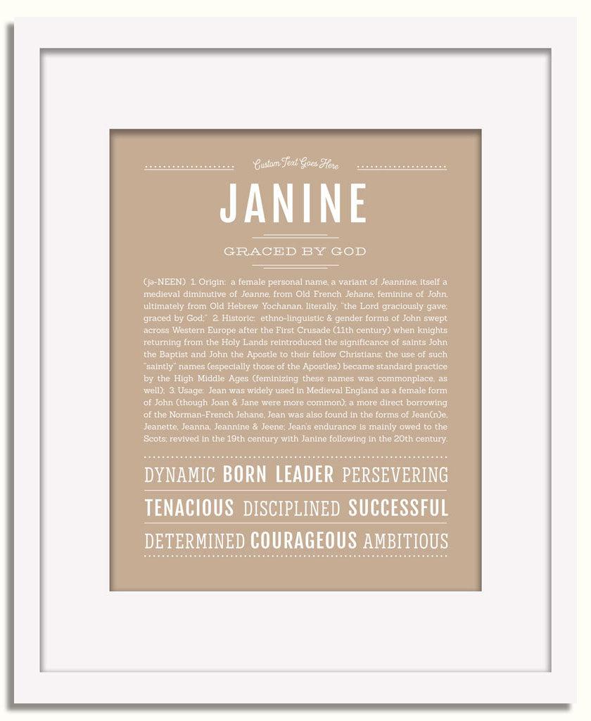 Frame Options | Tan | White Frame, Matted