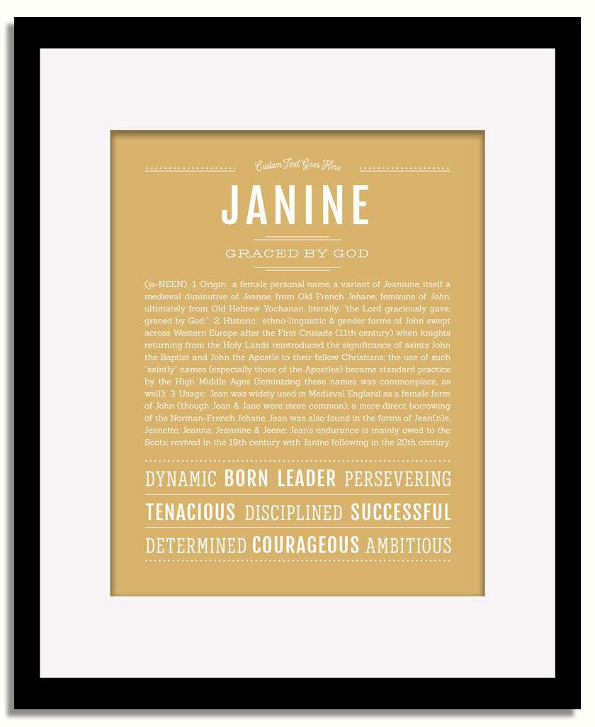 Frame Options | Matte Gold | Black Frame, Matted