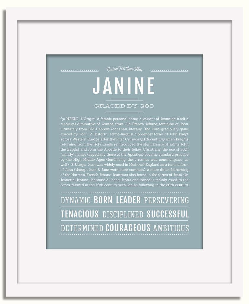 Frame Options | Powder Blue | White Frame, Matted