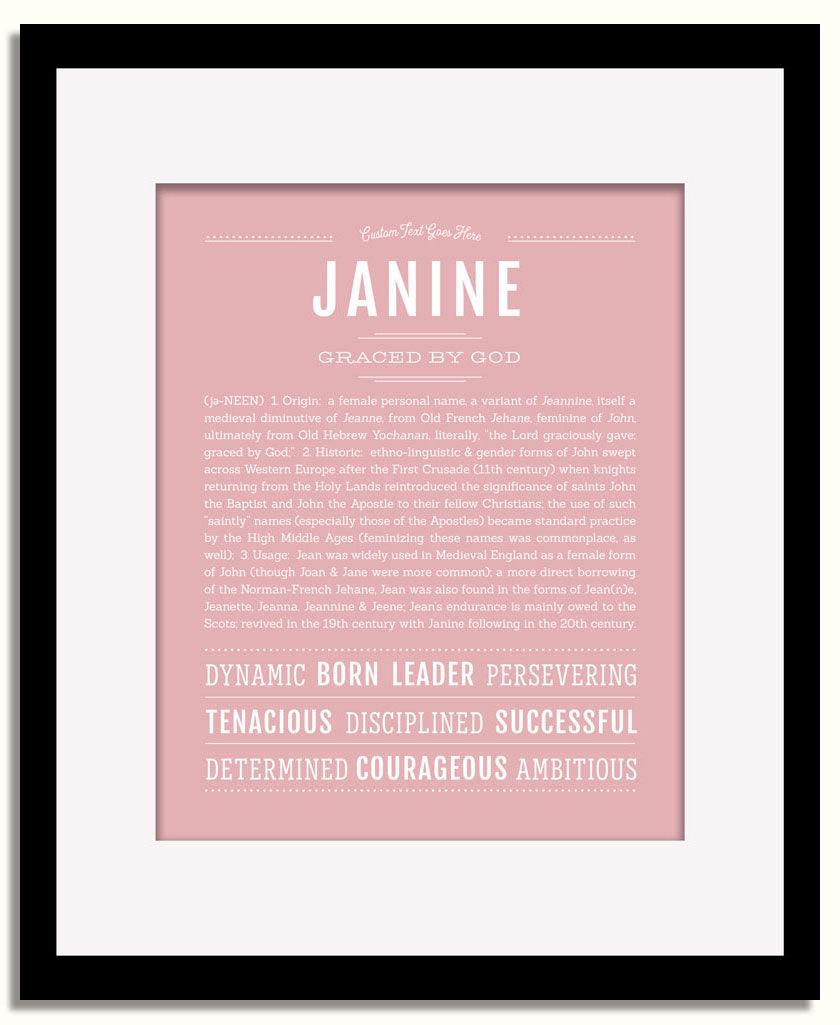 Frame Options | Dusty Rose | Black Frame, Matted