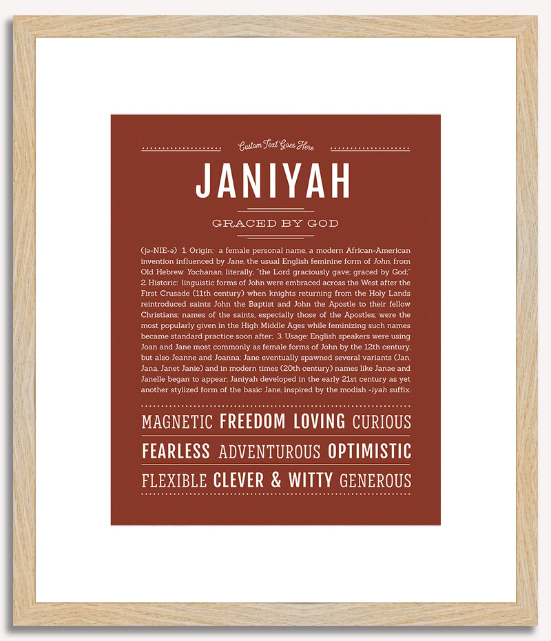 Janiyah | Name Art Print