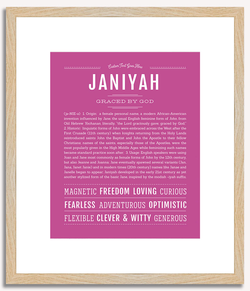 Janiyah | Name Art Print