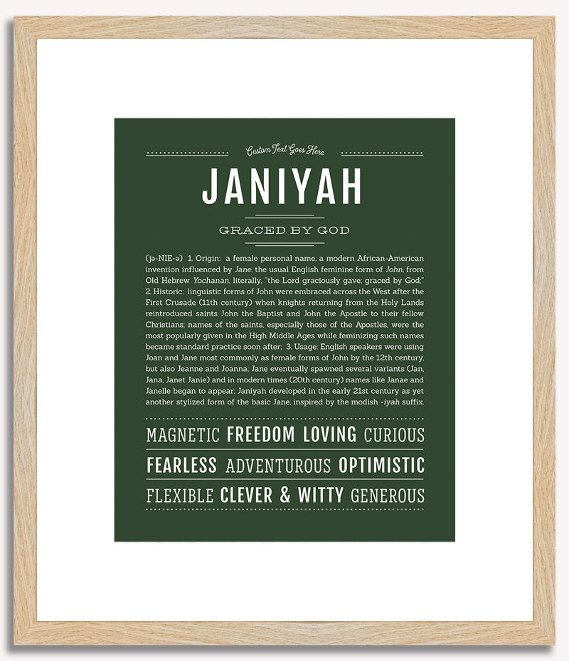 Janiyah | Name Art Print