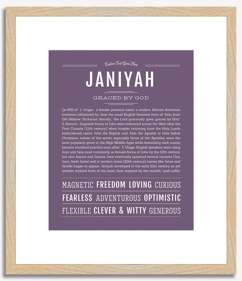 Janiyah | Name Art Print