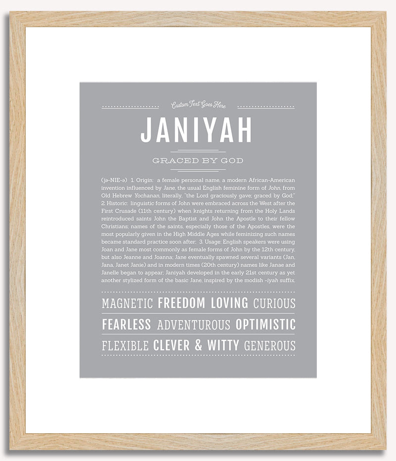 Janiyah | Name Art Print