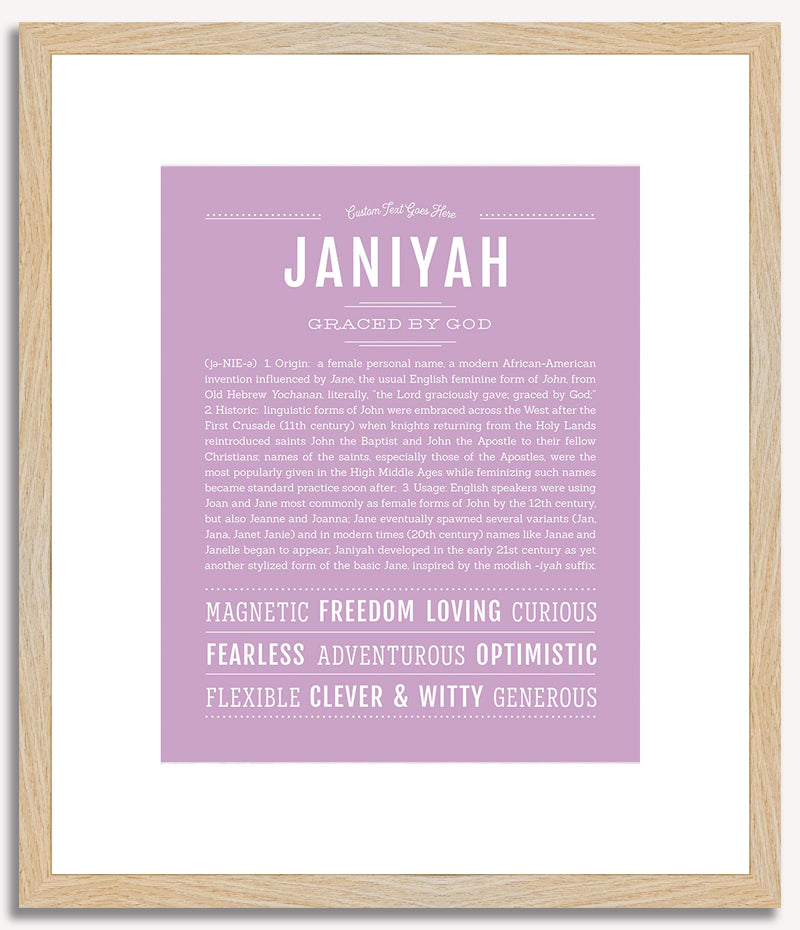 Janiyah | Name Art Print