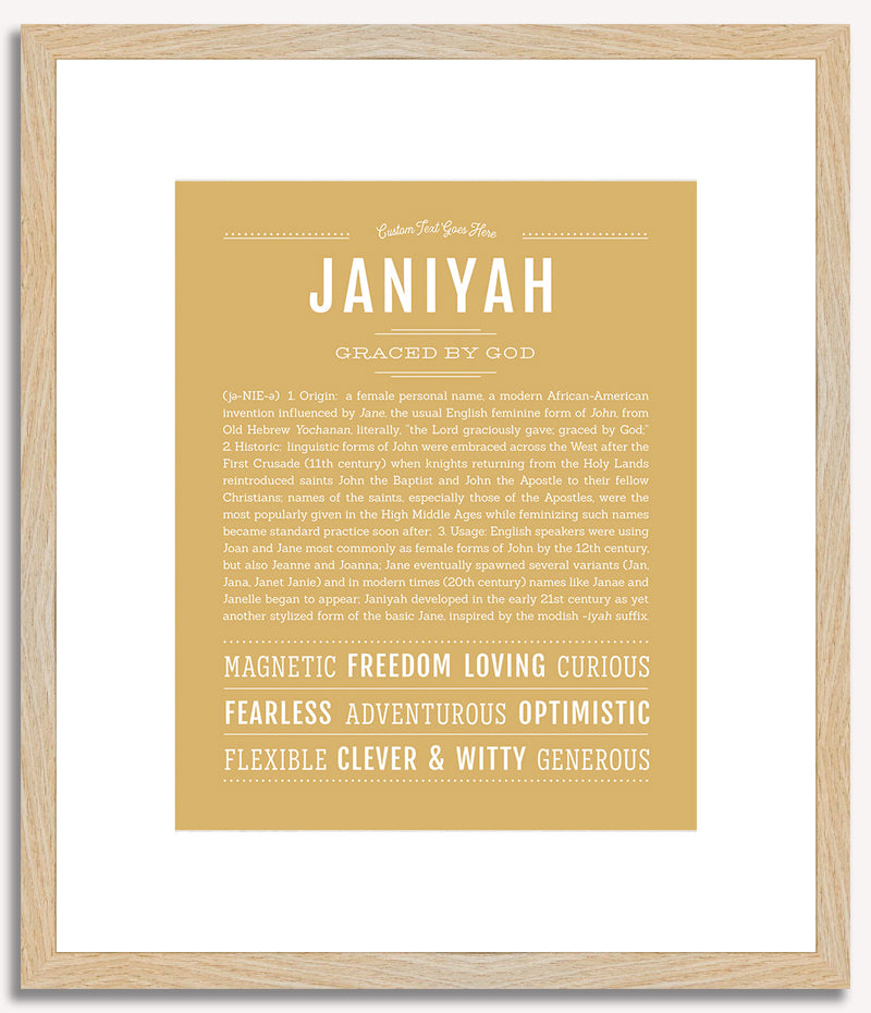 Janiyah | Name Art Print