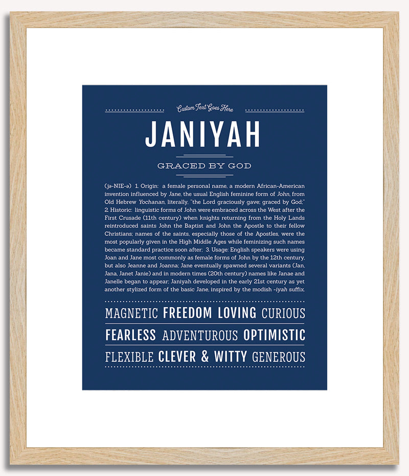 Janiyah | Name Art Print