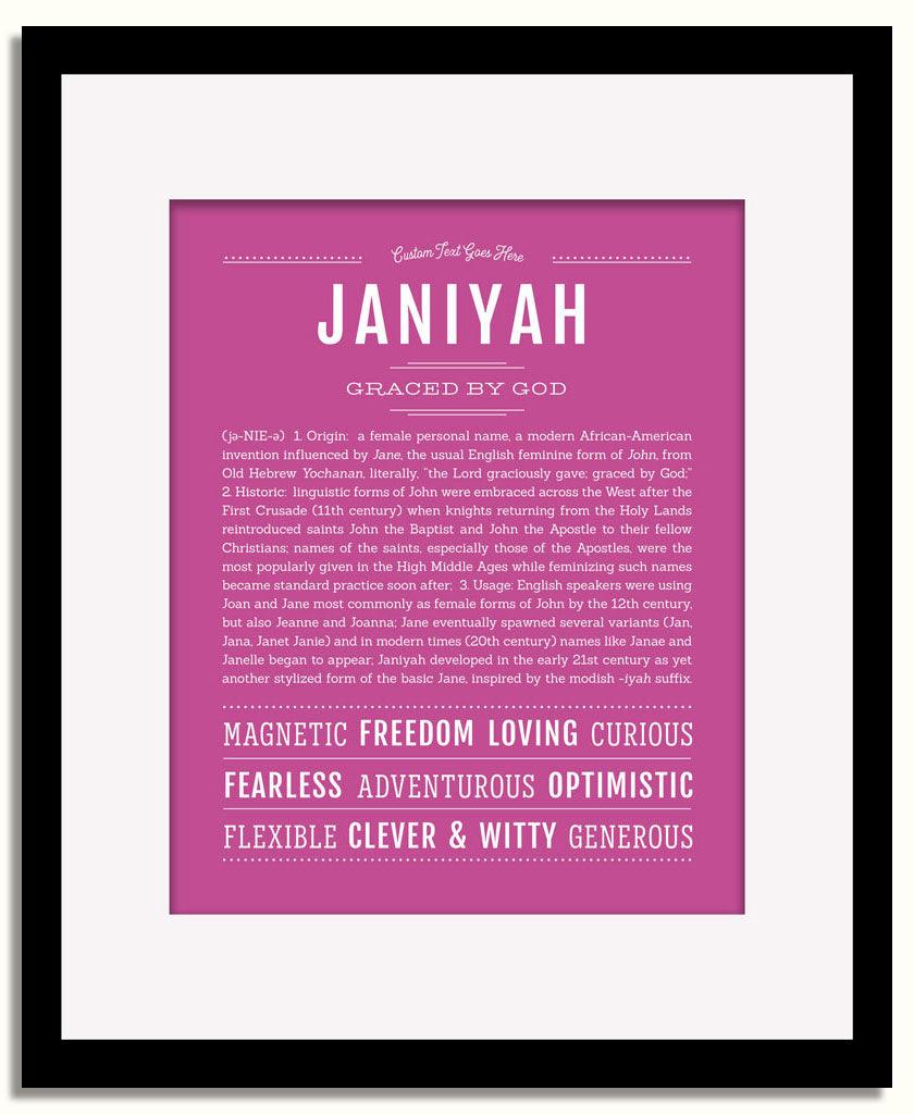 Frame Options | Dark Pink | Black Frame, Matted