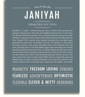 Janaiah Lettering Janiyah | Name Art Print – Name Stories
