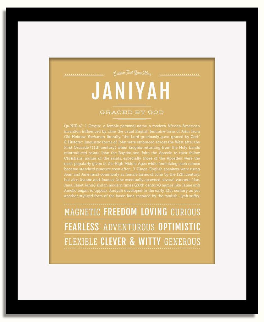 Frame Options | Matte Gold | Black Frame, Matted