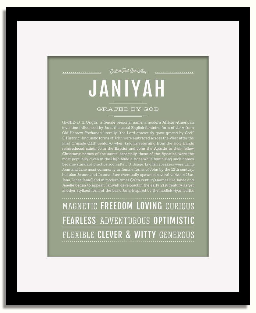 Frame Options | Sage | Black Frame, Matted