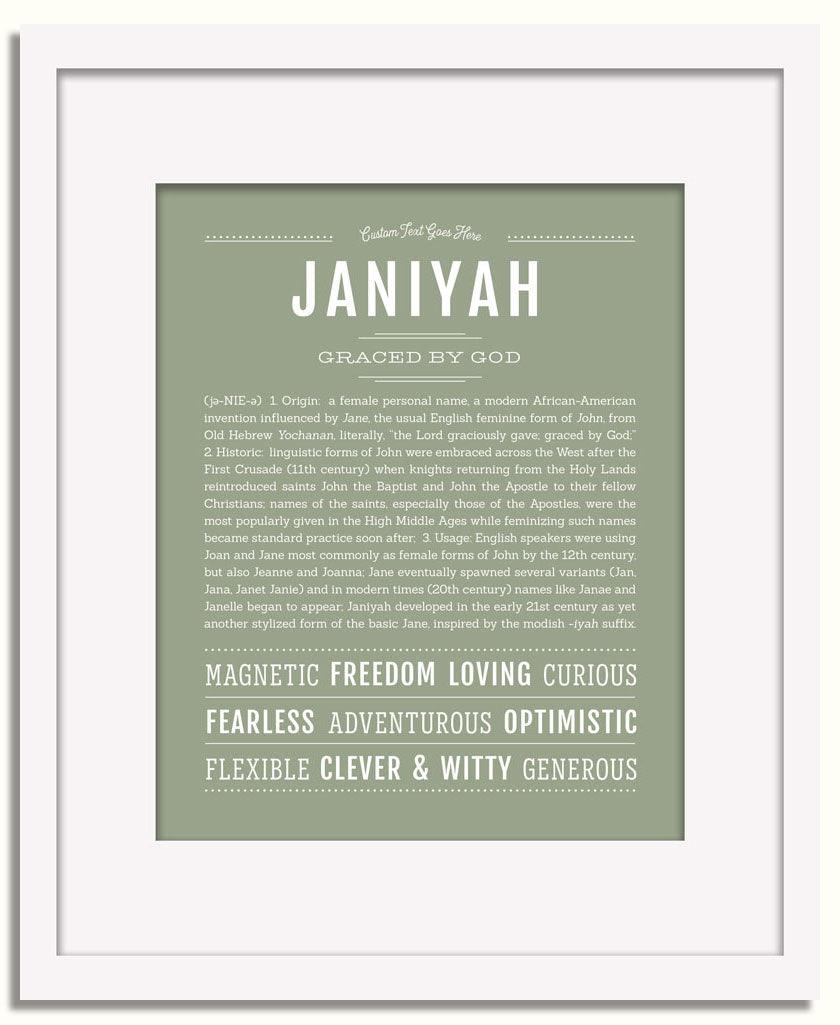 Frame Options | Sage | White Frame, Matted