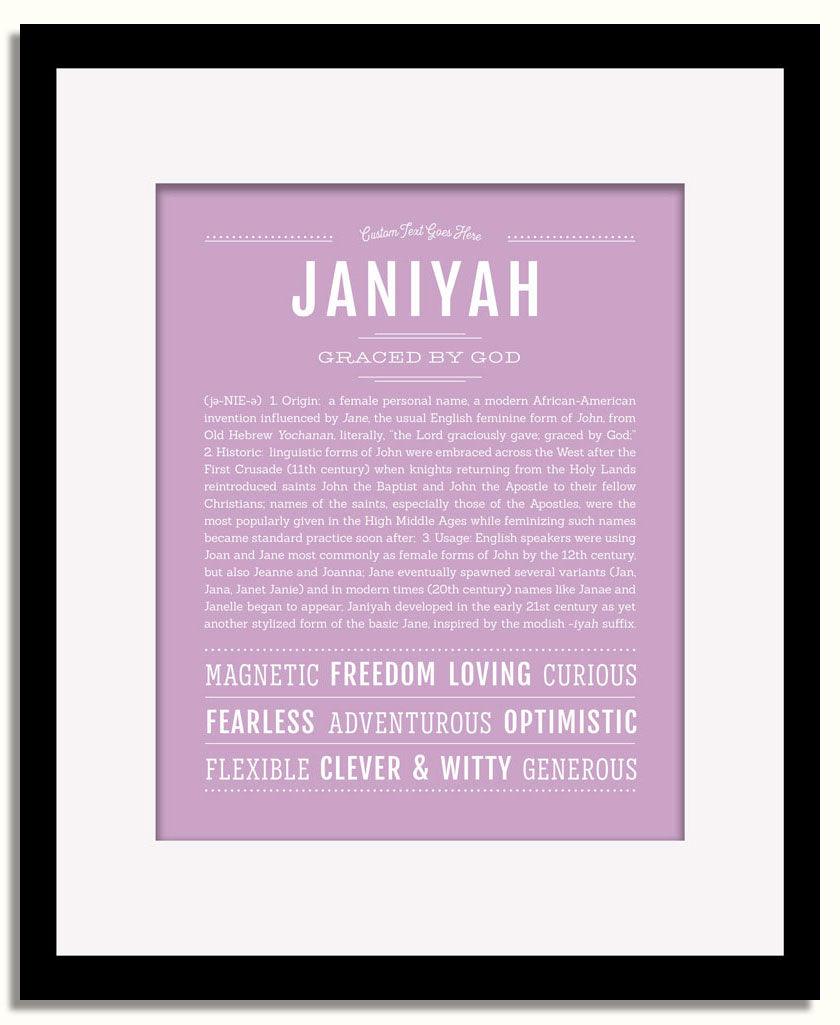 Frame Options | Lilac | Black Frame, Matted