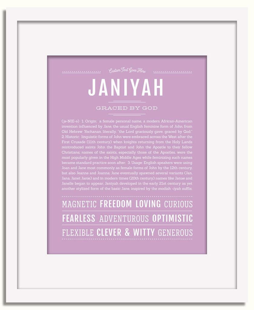 Frame Options | Lilac | White Frame, Matted