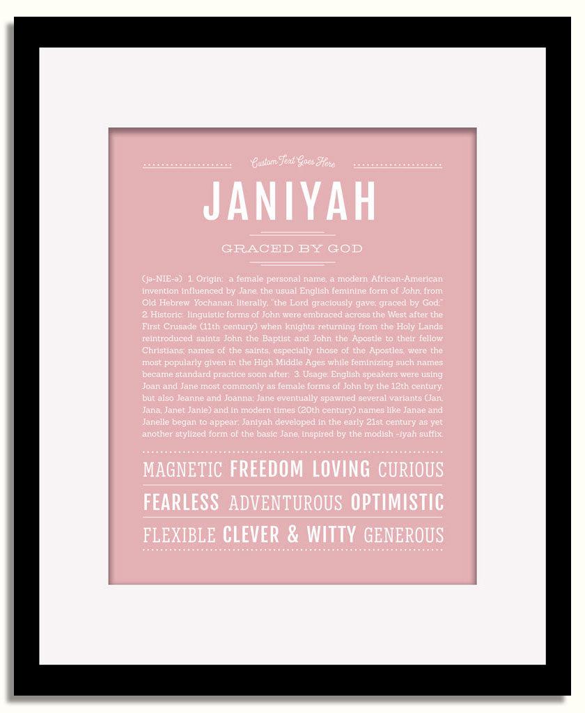 Frame Options | Dusty Rose | Black Frame, Matted