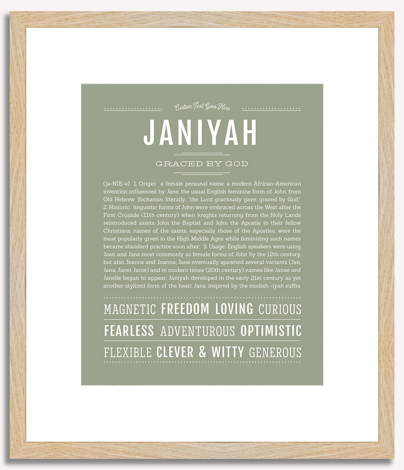 Janiyah | Name Art Print