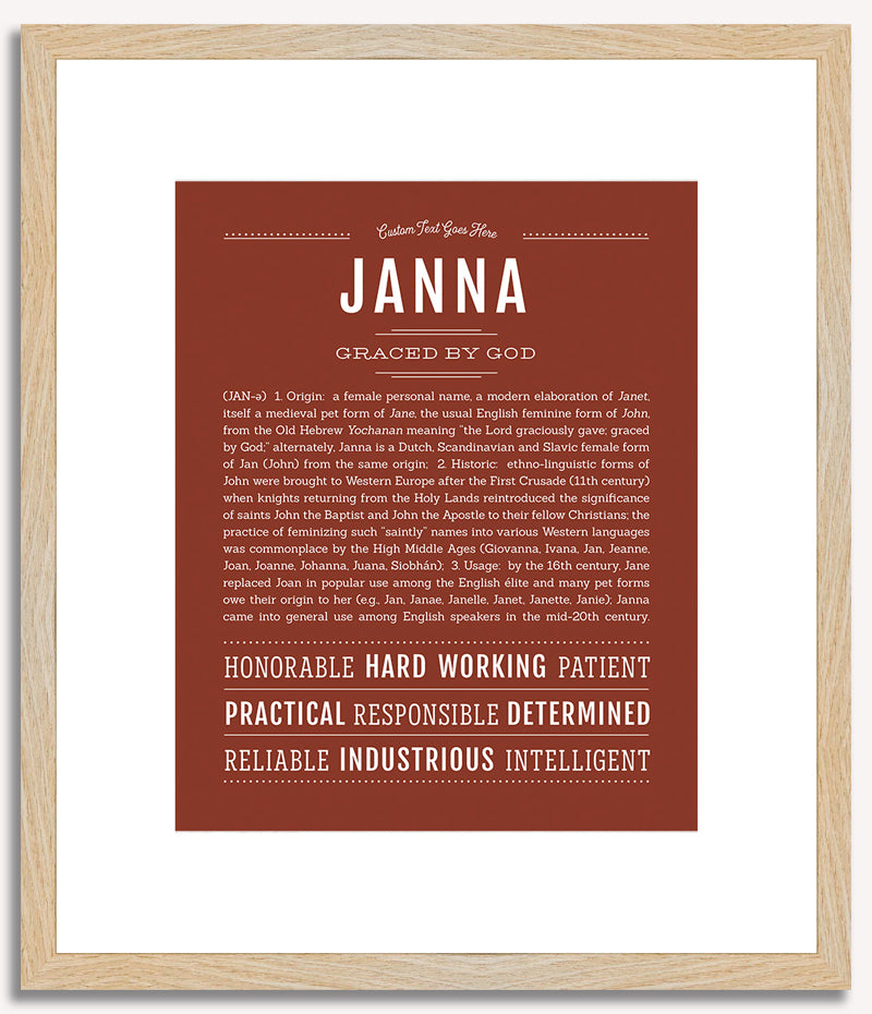 Janna | Name Art Print