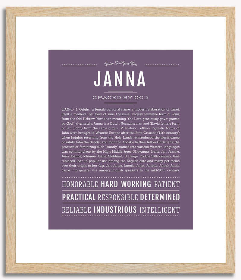 Janna | Name Art Print