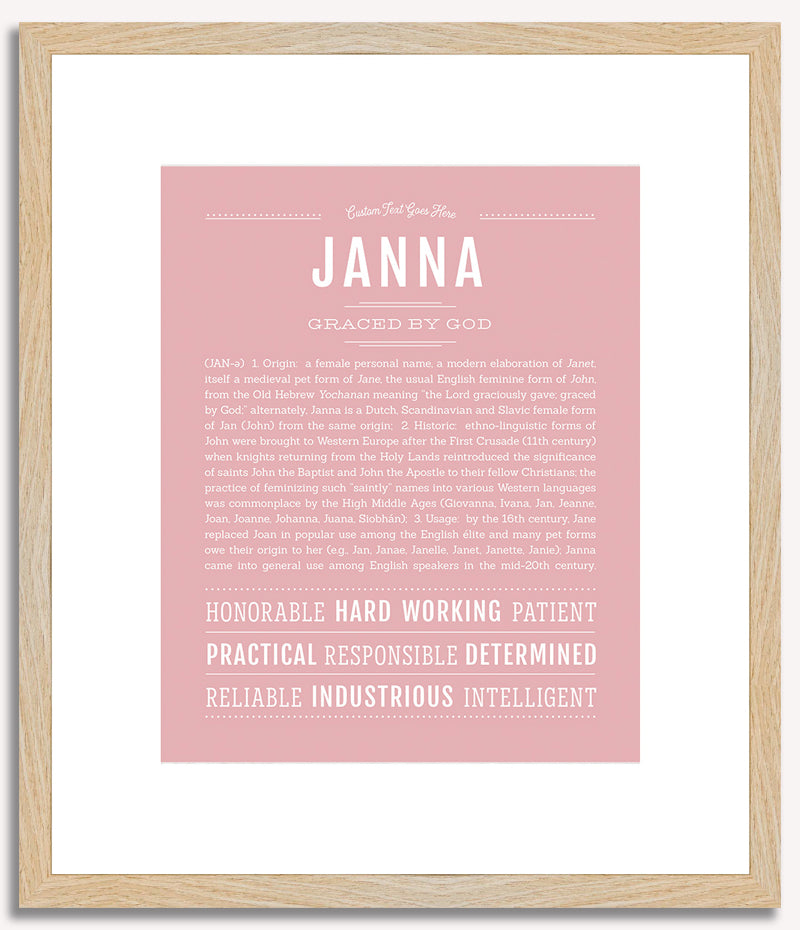 Janna | Name Art Print