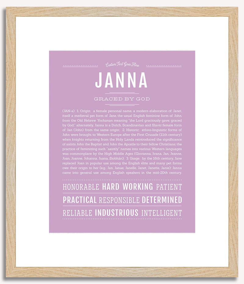 Janna | Name Art Print