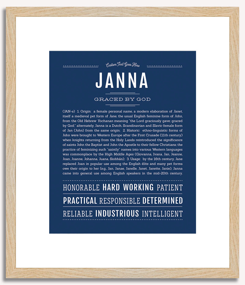 Janna | Name Art Print