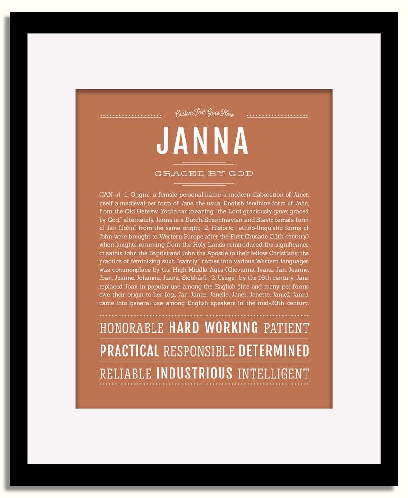 Frame Options | Terra Cotta | Black Frame, Matted