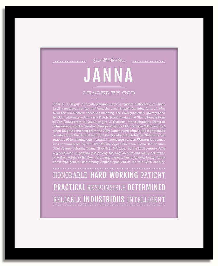 Frame Options | Lilac | Black Frame, Matted