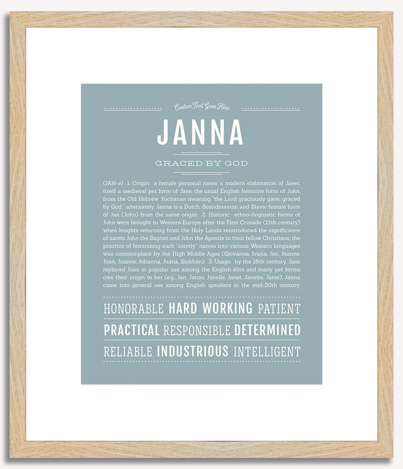 Janna | Name Art Print