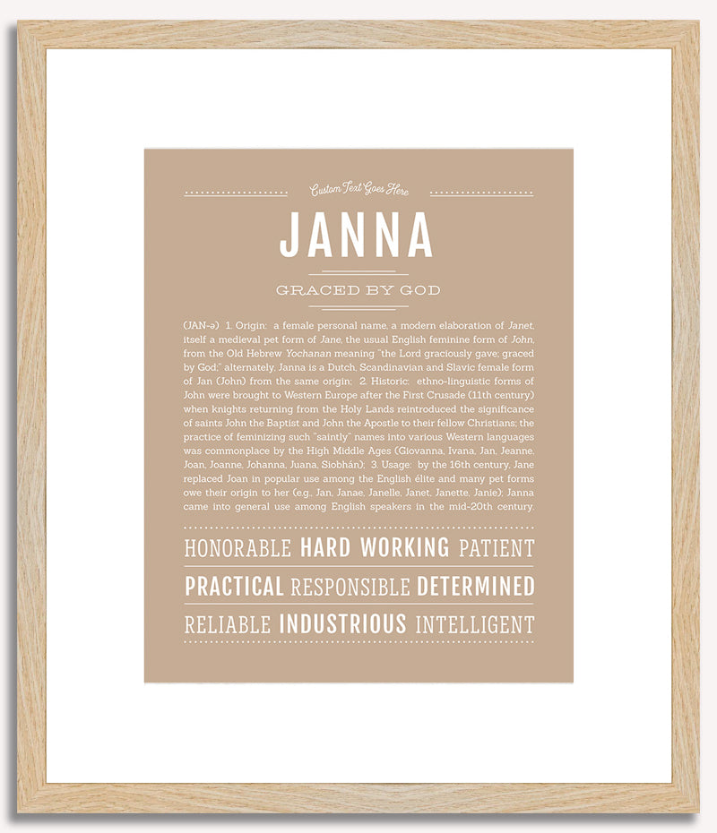 Janna | Name Art Print