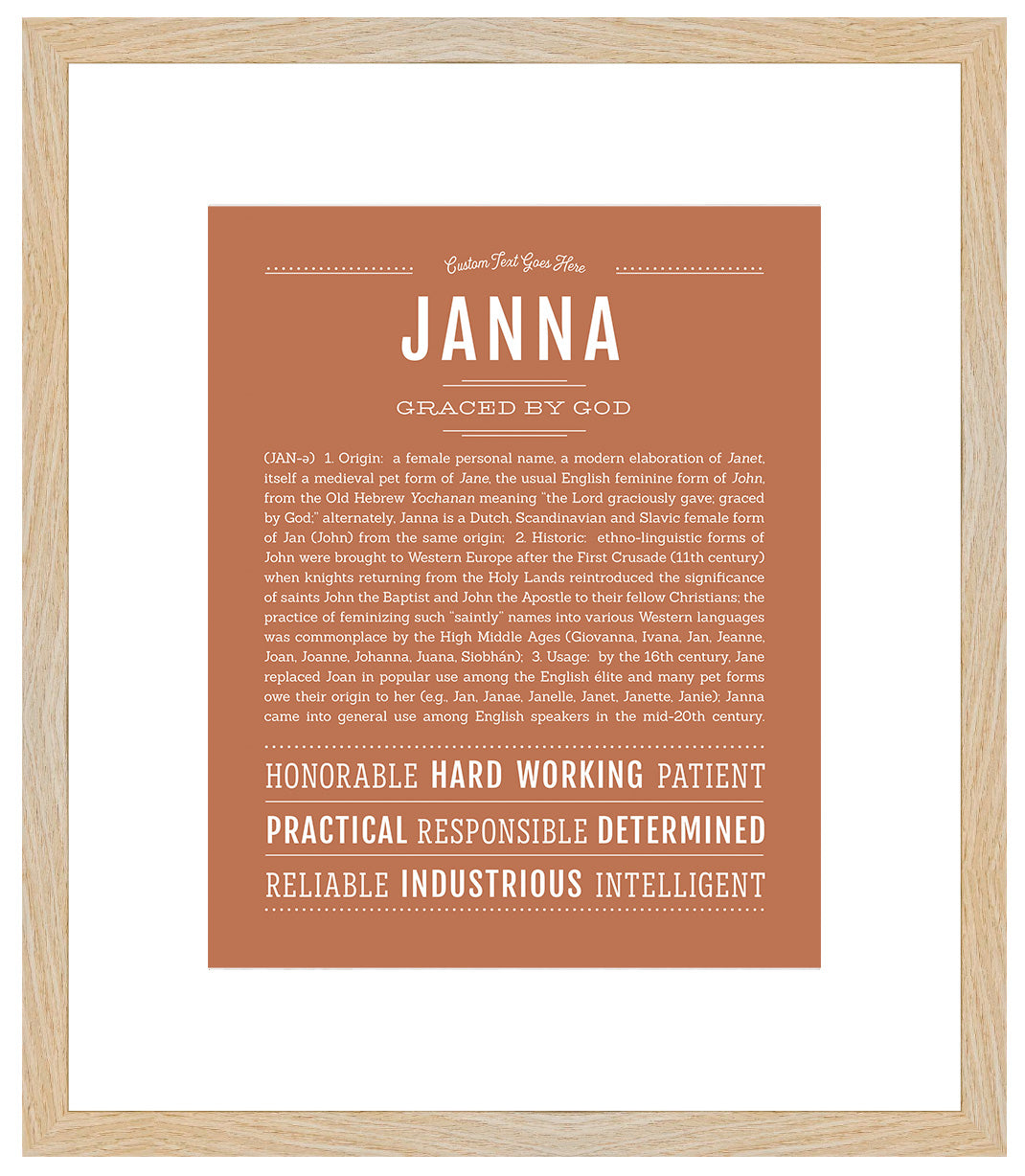 Janna | Name Art Print