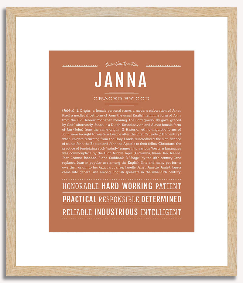 Janna | Name Art Print