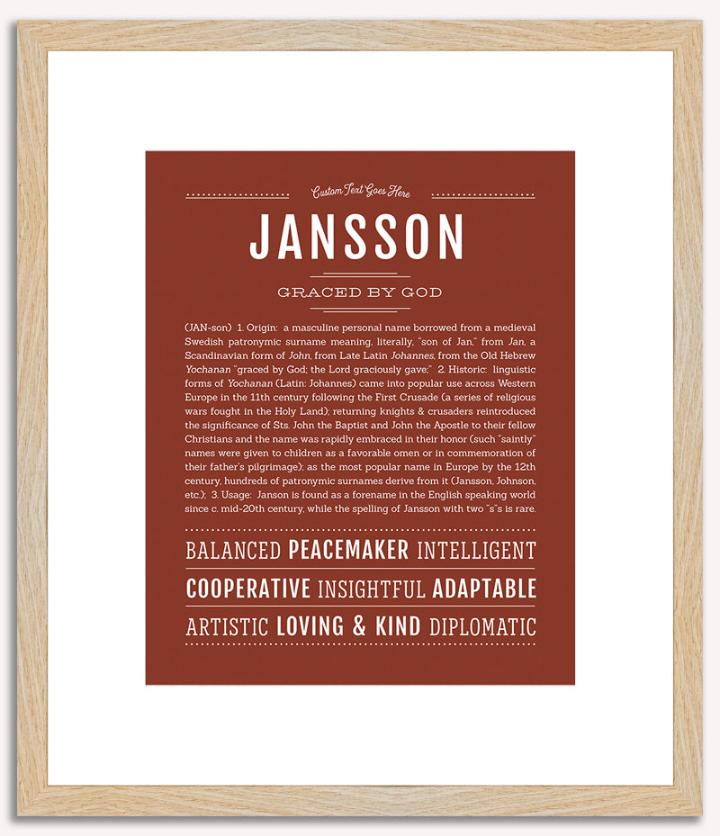 Jansson | Name Art Print