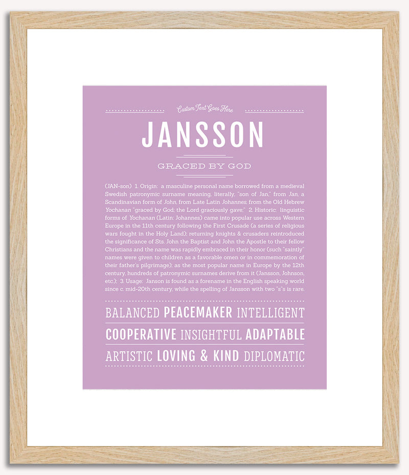 Jansson | Name Art Print