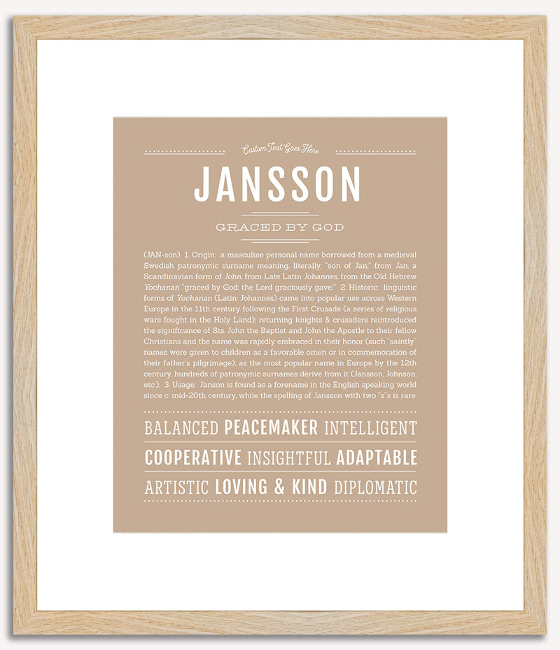 Jansson | Name Art Print