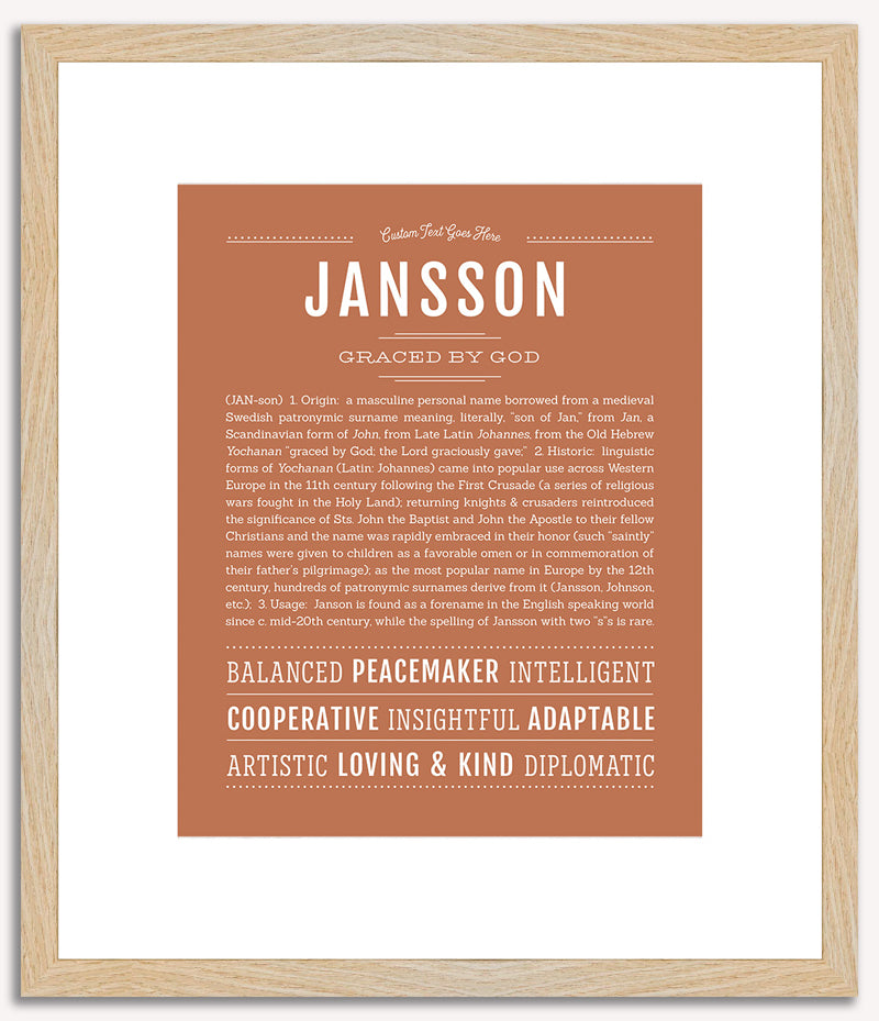 Jansson | Name Art Print