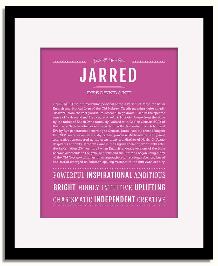 Frame Options | Dark Pink | Black Frame, Matted