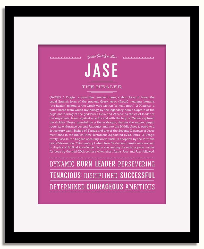 Frame Options | Dark Pink | Black Frame, Matted