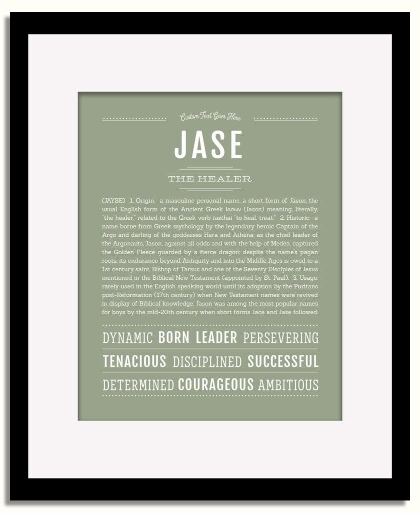 Frame Options | Sage | Black Frame, Matted